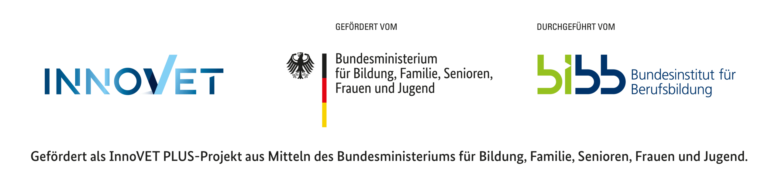 InnoVET PLUS: Gefördert vom Bundesministerium für Bildung, Familie, Senioren, Frauen und Jugend. Durchgeführt vom Bundesinstitut für Berufsbildung.